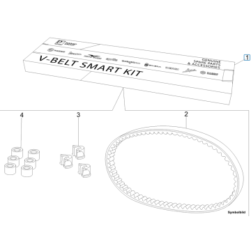 Antriebsriemen Kit ET2,LX,ZIP 50 2t-1R000441